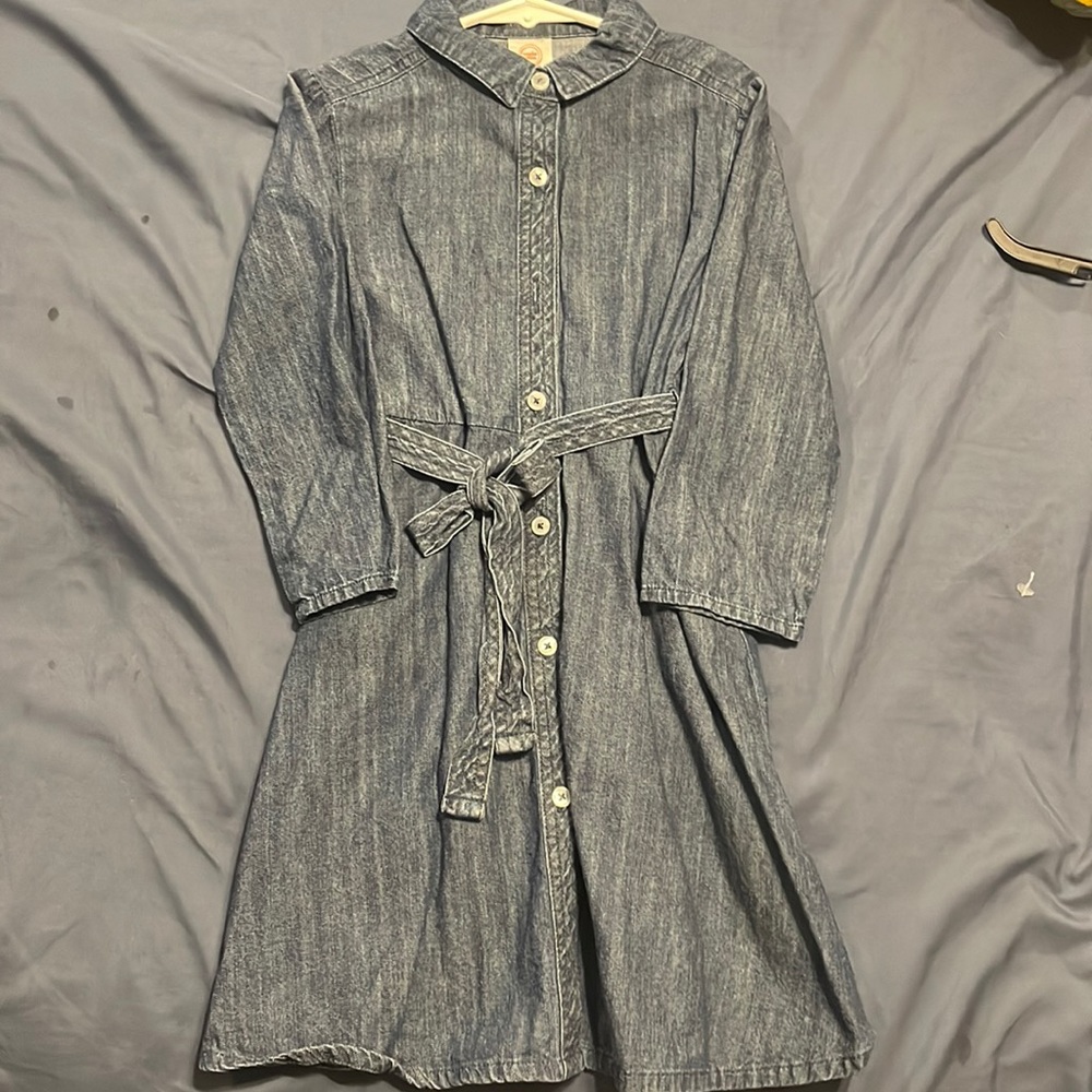 Girls pockets Jean dress